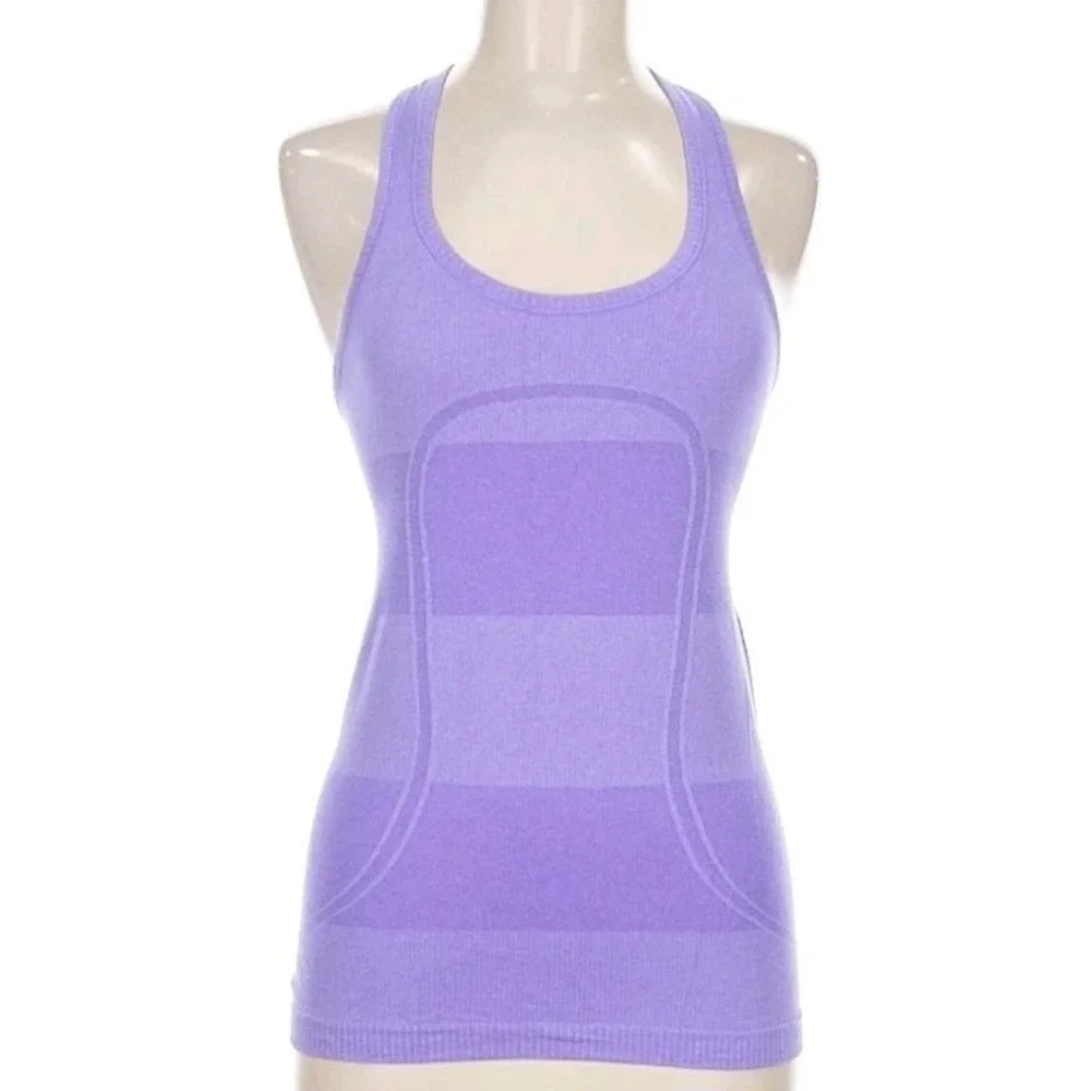 Lululemon‎ Stripes Women's 6 Swiftly Tech Racerback Tank Top Running Athletic